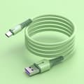 Silikondata-kabel Passar Apple Mobiltelefon Flytande Mjuk 5a (grön)