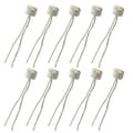 Förpackning med 10 MR16 GU5.3 LED-socklar, keramiska socklar, kompatibla med halogen- och LED-lampor.