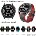 Miniatyrbillede 5 af 7: Rem til Garmin Fenix 7/Fenix 6/Fenix 5/EPIX 2, Quick Fit 22mm Silikone Urrem til Approach S60/S62, D2 Delta, Forerunner 935/945