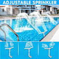 Miniatyrbild 2 av 5: Poolfontän, Dubbla Jet Pooltillbehör för Överjordiska/Inbyggda Pool, 2 i 1 Justerbar Poolfontän för