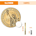 Pikkukuva 2 / 5: Pienet pyöreät neodyymimagneetit - 5 mm x 2 mm, 100 kpl - Erittäin vahvat valkotauluille, jääkaapille, askarteluun ja ilmoitustauluille
