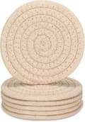 6 st Absorberande Underlägg för Drycker, Modern Matsal (Beige)