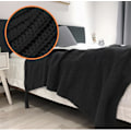 Miniatyrbild 4 av 5: Chenillegarn, Chenillegarn för Virkning, 3 Rullar Garnbollar för DIY Stickning och Virkning, Hantverk Black