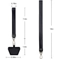 Miniatyrbilde 4 av 5: Mobiltelefon-snor for nøkler 2 stk. nakkestropp og håndleddsstropp Lasso nøkkelringholder Universelt telefondeksel (Svart)
