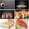 Miniatyrbilde 5 av 5: Sushi Matte Gjenbrukbar PP Plast Rulle Sushi Matte DIY Sushi Lagingssett Kake Rullematte