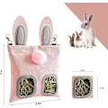Miniatyrbillede 2 af 5: Høpose til kaniner, Sød pink PU læder hængende opbevarings høfoder til kanin, marsvin, hamster, små dyr