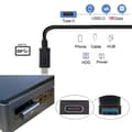 Miniatyrbillede 3 af 5: UC-067-LP Type-C Hun 90 Grader Venstre Vinklet til USB 3.0 Type-A Han Data Adapter til Laptop