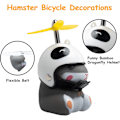 Pikkukuva 3 / 5: Pyöränkello valolla ja kypärällä - söpö eläinpyörän torvi, kojelaudan koristelelu moottoripyörän pyörän kellot kumikoristeet Panda helmet mouse