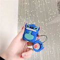 Pikkukuva 2 / 5: Silikonikotelo Yhteensopiva Airpods 1/2 Kotelon Kanssa Hauska 3D Sarjakuva [Sarjakuva] Blue