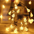 Miniatyrbild 3 av 5: 10m 80 LED Ljusslinga Batteridriven Hängande Dekorationsbelysning Julbelysning för Sovrum Uteplats Trädgård Fest Bröllop (Varmvit)