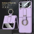 Lämplig för Samsung Galaxy Z Flip3 Mobiltelefonfodral Ultratunt Ring Spänne Vikbart Mobiltelefon Skyddsfodral