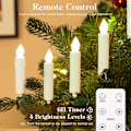 Miniatyrbild 3 av 5: 10 ST LED-Julklappslyktor, Flammlösa LED-Julklappslyktor med Fjärrkontroll, Timer och 4 Ljuslägen