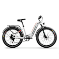 Miniatyrbild 3 av 10: elcykel MX06 1000W motor 48V 17.5AH batteri 26-tums elcykel 42KM/H SHIMANO 7-växlad stadselcykel 90KM uthållighet Vit