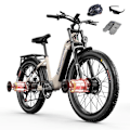 Miniatyrbild 1 av 11: Elektrisk mountainbike Shengmilo S700 2000W Dubbelmotor 17.5AH Samsung Batteri Fat Tire Elcykel 48KM/H 90KM Endurance Electric Mountainbike brown