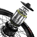 Miniatyrbild 3 av 10: MX06 ebike 1000W Motor 48V 17.5AH Batteri 42KM/H city ebike Fat Tire 26-tums Elcykel Vuxen Elcykel White