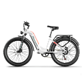 Miniatyrbild 2 av 11: Elcykelpendling Shengmilo MX06 elcykel dam 1000W motor 48V 17,5AH Samsung batteri el mountainbike Shimano 7-växlad elcykel White