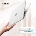Miniatyrbillede 4 af 5: Coque kompatibel med MacBook Air 15 Tommer M4 M3 M2 (A3241/A3114/A2941, 2025/2024/2023) - Tynd og let hård skal etui Färg:*Transparent Kristallin