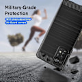 Miniatyrbillede 3 af 4: Stødsikker Carbon Fiber Soft Protective Case til Redmi Note 11 - E.F.CONNECTION - Sort Svart