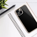 Miniatyrbillede 2 af 4: Beskyttelseshætte til iPhone 12 Pro Max - E.F.CONNECTION - Sort - Fleksibel - Guldkant - 2 Tempered glas Svart