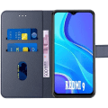 Miniatyrbillede 3 af 4: Etui til Redmi 9 (6,53") Marineblå 360-graders beskyttelse Blød anti-shock lædereffekt marinblå