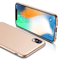 Miniatyrbillede 4 af 4: Coque iPhone X - Stødabsorberende - TPU Silikone - Ultra Tynd - Mat Finish - Guld gyllene