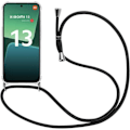 Miniatyrbillede 1 af 4: Etui til Xiaomi 13 Transparent Anti-Shock TPU forstærket beskyttelse med sort ledning