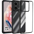 Miniatyrbillede 1 af 4: Beskyttelsesetui - Xiaomi - Redmi Note 12 4G - Stødabsorberende - Slim - Transparent + Sort Silikone Transparent