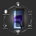 Miniatyrbild 2 av 4: 3 Anti-Spy Tempered Glasögon för Xiaomi Redmi Note 9T - E.F. CONNECTION - Stötsäkert skydd Svart