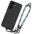 Miniatyrbillede 1 af 4: Coque - Xiaomi - Redmi 13C - TPU Sort - Stødabsorberende - Ridsefast - Blå Rem Svart blå