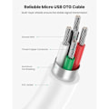 Miniatyrbild 3 av 4: USB-adapter till Micro-USB - E.F.CONNECTION - 1m - Vit - Förlängningskabel - Praktisk anslutning