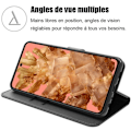 Miniatyrbillede 2 af 4: Cover til Google Pixel 8, beskyttelsesklap Anti-ridse stødsikker blødt syntetisk læder - sort