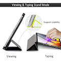 Miniatyrbillede 3 af 4: Coque Tablet - E.F.CONNECTION - til TAB S7 - Sort - Tynd - Flere vinkler Svart