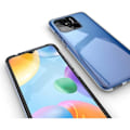 Miniatyrbillede 2 af 4: Etui til Xiaomi Redmi 10C + 2 hærdede briller. Transparent silikoneforstærket beskyttelsesetui Transparent