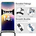 Miniatyrbillede 3 af 4: Coque til Xiaomi Redmi Note 14 Pro 5G (ikke til 4G) - med Hvid Snor - E.F.Connection Transparent