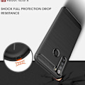Miniatyrbillede 4 af 4: Coque - Xiaomi - Redmi Note 8 - Carbonfiber - Stødabsorberende - Blød - Sort Svart