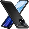 Miniatyrbillede 1 af 4: Beskyttelsesetui til Xiaomi Mi 11 (6,81") - E.F. CONNECTION - Silikone designfunktioner - Anti-Shock - Sort Svart