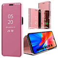 Miniatyrbild 1 av 4: Skyddsfodral för Redmi Note 8 - E.F.CONNECTION - Spegeleffekt Tanslucent Window - Rosa rosa