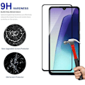 Miniatyrbillede 3 af 4: Helglass til Xiaomi Redmi A5 4G, Pakke med 3 sorte ridse-resistente stødabsorberende glas Transparent