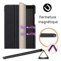 Miniatyrbillede 4 af 4: Smart etui - Toproduits® - Galaxy Tab A 8.0 2019 - Ultratyndt - Magnetisk cover - Stylus inkluderet Svart