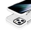 Miniatyrbillede 4 af 4: Silikonetui til iPhone 12 Pro Max, solid stødsikker beskyttelse 3D Elegant diamantmønster - hvid Vit