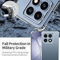 Miniatyrbillede 4 af 4: Coque til Xiaomi 14T Pro - Forstærkede hjørner med turkis snor - E.F.Connection® Transparent