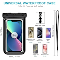 Miniatyrbillede 5 af 6: Vandtæt Case til Redmi Note 14/Note 14 Pro/Note 14 Pro Plus/Note 13/Note 12/Note 11/11S/Note 10 - Følsom Berøring - Sort Svart