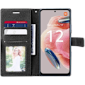 Miniatyrbillede 3 af 4: Etui til Redmi Note 12 5G beskyttelse Anti-ridse PU læder Sort