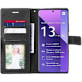 Miniatyrbild 3 av 4: Coque - E.F.Connection - Redmi Note 13 Pro+ 5G - Syntetiskt läder - Fack för kort - Svart Svart