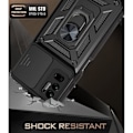 Miniatyrbild 4 av 4: Fodral för Redmi Note 10 5G (6,5 tum) Svart förstärkt kantring Baksida Army Style Stötsäker Hård Styv Svart