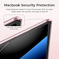 Miniatyrbillede 3 af 6: Coque kompatibel med MacBook Air 13,6 tommer M2 M3 M4 A2681 A3113 A3240, 2022 2024 2025 udgave med Touch ID, beskyttelsesskal Färg: Kristallrosa