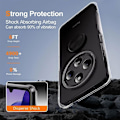 Miniatyrbild 4 av 4: Siliconfodral för Xiaomi Redmi 14C, med roterande silverring - Transparent Transparent