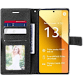 Miniatyrbild 3 av 4: Skydd för Xiaomi Redmi Note 13 5G - E.F.Connection - Mörkblå - Stötabsorberande - Konstläder - Kortfack marinblå