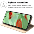Miniatyrbillede 2 af 4: Etui til Google Pixel 9 Pro, Anti-ridsekortholder 360 graders beskyttelse PU læder guld