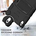 Miniatyrbillede 4 af 6: Cover til iPad A16 (11") / iPad 10 2022 (10,9" 10. generation) 360° stødabsorberende hård beskyttelse med stativ - Sort Svart